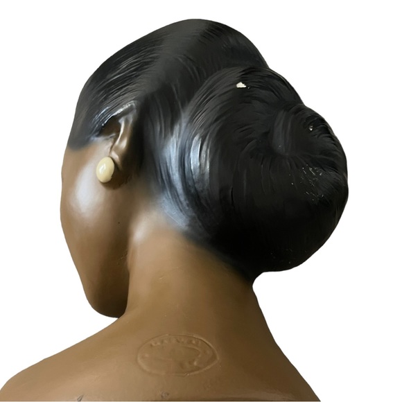 VTG Marwal Chalkware Bust Polynesian Woman - Picture 7 of 9